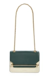 Strathberry Mini East/west Leather Shoulder Bag In Bottle Green