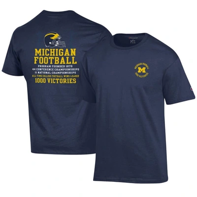 Champion Navy Michigan Wolverines Football All-time Wins Leader T-shirt