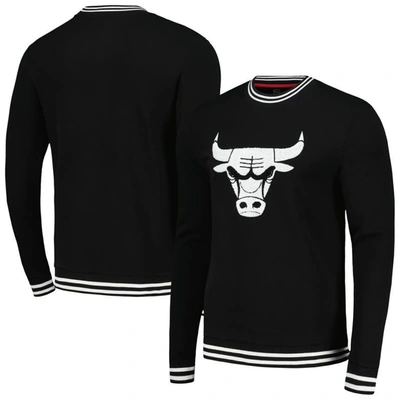 Stadium Essentials Black Chicago Bulls Club Level Pullover Sweatshirt