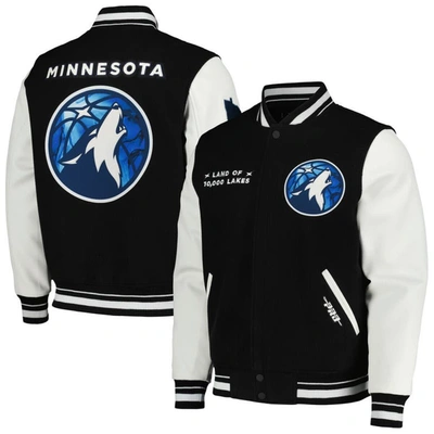 Pro Standard Men's  Black Minnesota Timberwolves 2023/24 City Edition Varsity Jacket