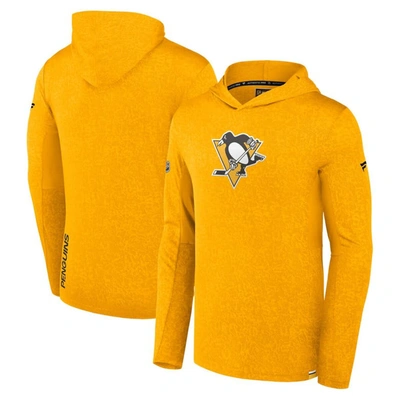 Fanatics Branded  Gold Pittsburgh Penguins Authentic Pro Lightweight Pullover Hoodie