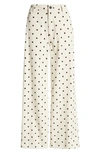 Brixton Victory High Waist Wide Leg Cotton Pants In Natural