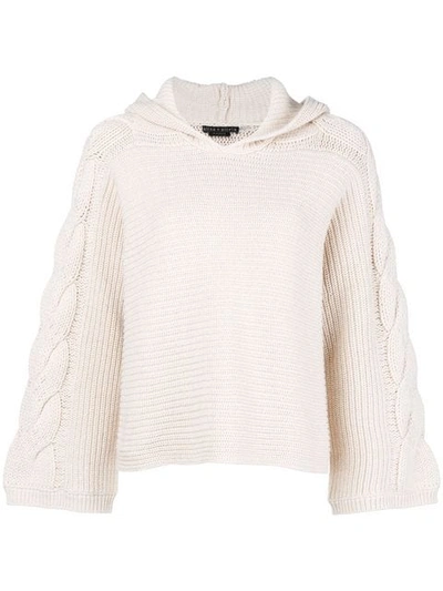 Alice And Olivia Hooded Sweater In Z971 Oatmeal
