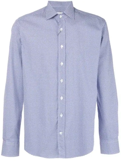Etro Geometric Long-sleeve Shirt In Blue