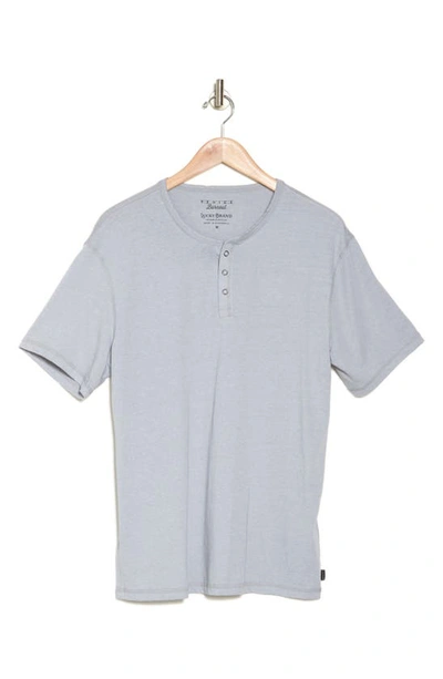 Lucky Brand Short Sleeve Henley T-shirt In Gray