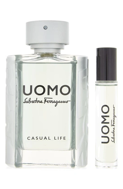 Ferragamo Uomo Casual Life Eau De Toilette Gift Set In Grey