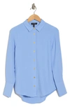 Ellen Tracy Airflow Long Sleeve Button-up Shirt In French Blue