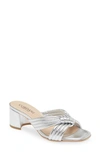 Cordani Imani Metallic Slide Sandal In Argento