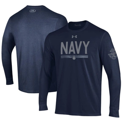 Under Armour Navy Navy Midshipmen Silent Service Sub Long Sleeve T-shirt