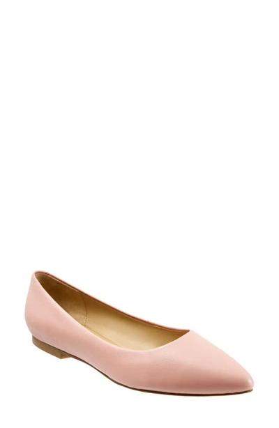Trotters Estee Woven Flat In Pink
