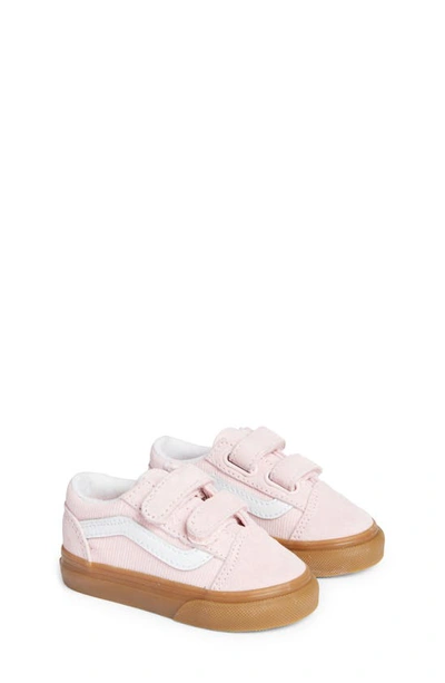 Vans Kids' Old Skool V Sneaker In Corduroy Pop Pink