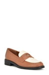 Nine West Seeme Penny Loafer In Brown,cream