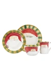 Vietri Old St. Nick 4-piece Place Setting In Red Hat