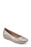 Easy Spirit Alessia Flat In Gold - Faux Leather