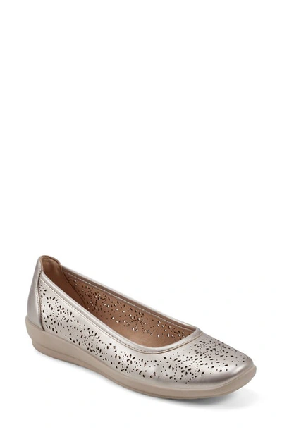 Easy Spirit Alessia Flat In Gold - Faux Leather