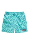 Vineyard Vines Kids' Chappy Crab Print Swim Trunks In Blue