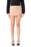 Endless Rose Side Slit Skort In Tan