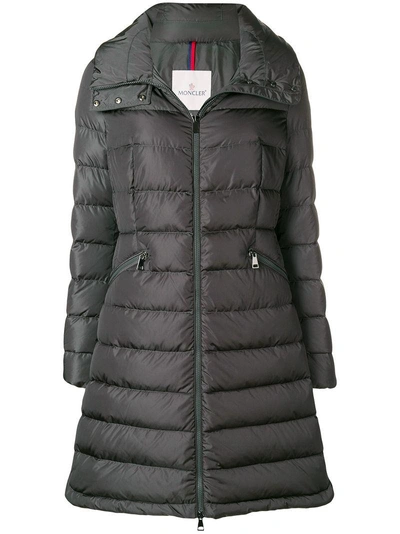 Moncler Down Filled Mid-length Hooded Coat - Grey