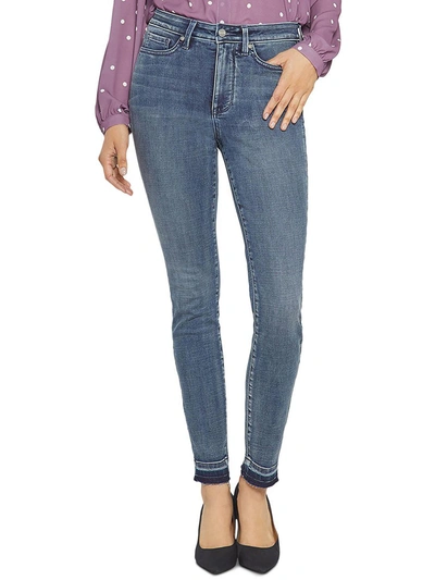 Nydj Ami Womens Denim Medium Wash Skinny Jeans In Multi