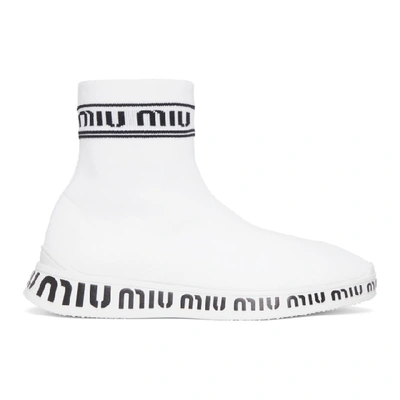 Miu Miu Sock Trainers In F0964 White