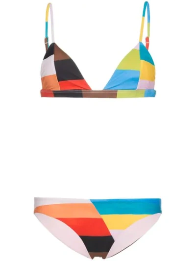 Mara Hoffman Astrid Chapiteau Print Bikini In Multicolour