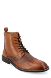 Thomas & Vine Legacy Wingtip Ankle Boot In Cognac