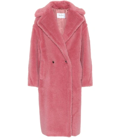 Max Mara Tapioca Wool-blend Teddy Coat In Pink