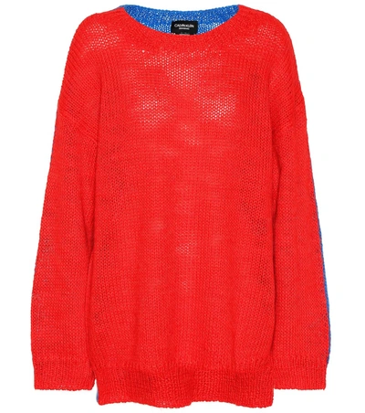 Calvin Klein 205w39nyc Alpaca And Mohair Sweater In Red