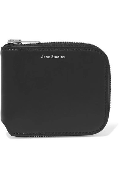 Acne Studios Kei S Leather Wallet In Black
