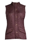 Barbour Cavalry Diamond-quilted Gilet In Aubergine