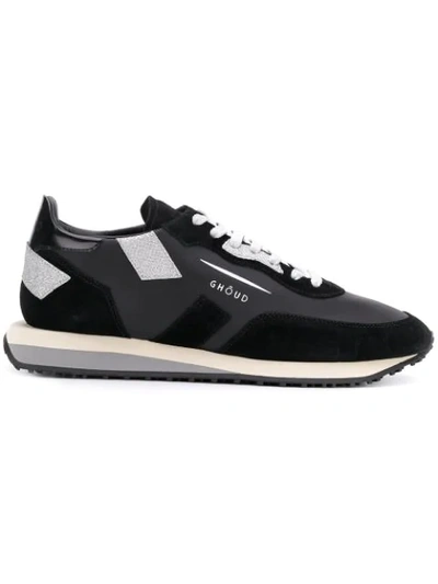 Ghoud Rush Black And Silver Leather Sneaker In Nero