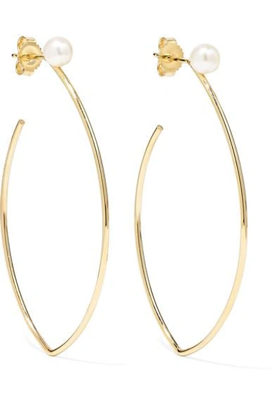 Mizuki 14-karat Gold Pearl Earrings