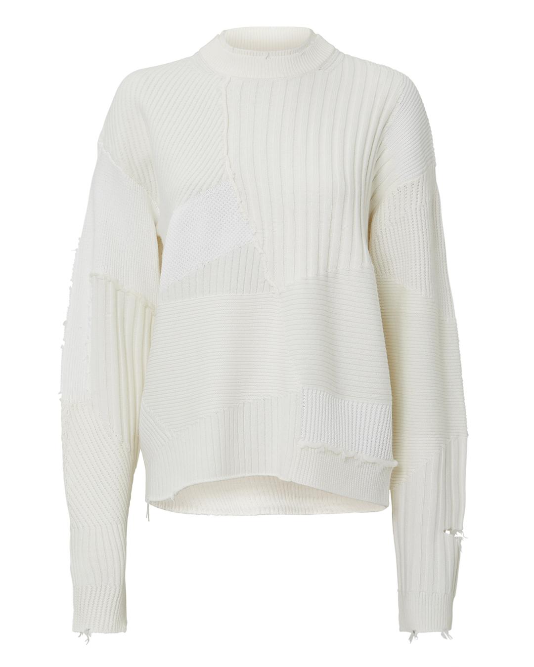 Helmut Lang Patchwork Oversized Sweater | ModeSens