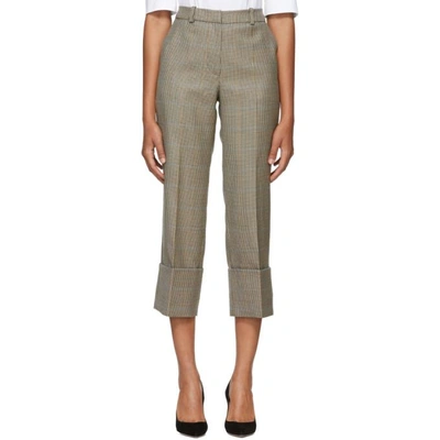 Erdem Beige Petra Trouser In Camel/blue