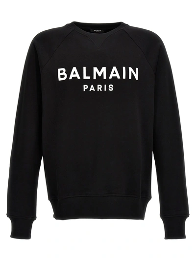 Balmain Logo Sweatshirt In Black