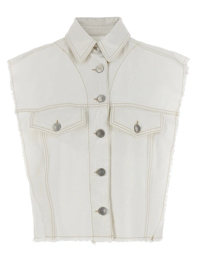 Isabel Marant Tyra Gilet In Neutral