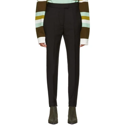 Acne Studios Fitted Step Hem Wool & Mohair Pants In Black