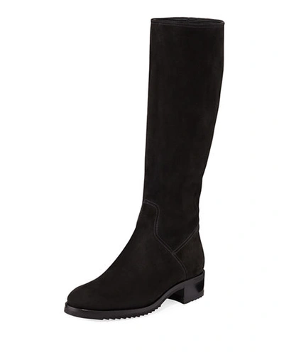 Gravati Suede Knee-high Boots In Black