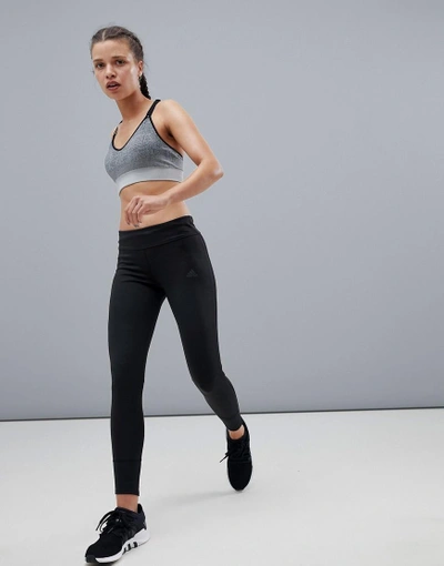 Adidas Originals Running Climacool Response Leggings In Black - Black