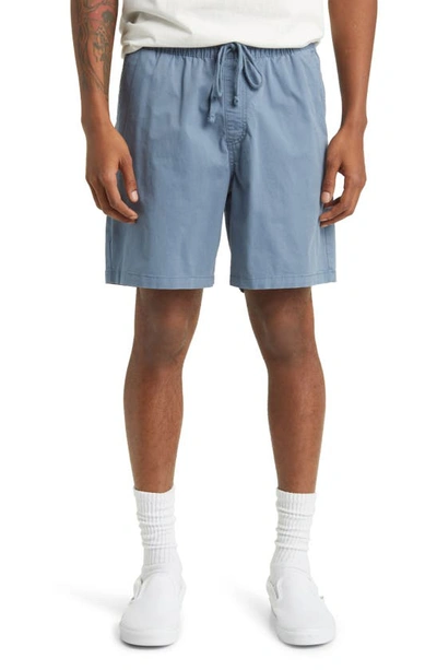 Vans Range Relaxed Cotton Shorts In Blue Mirage