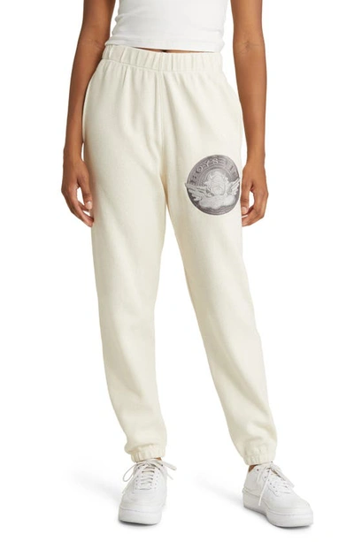Boys Lie Blindsided Embroidered Graphic Cotton Sweatpants In Sand