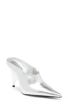 Jeffrey Campbell Vader Pointed Toe Mule In Silver