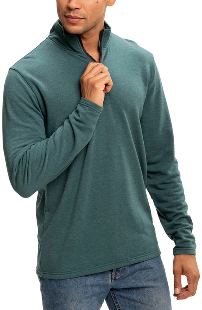 Threads 4 Thought Kace Quarter Zip Pullover In Heather Sea Dragon