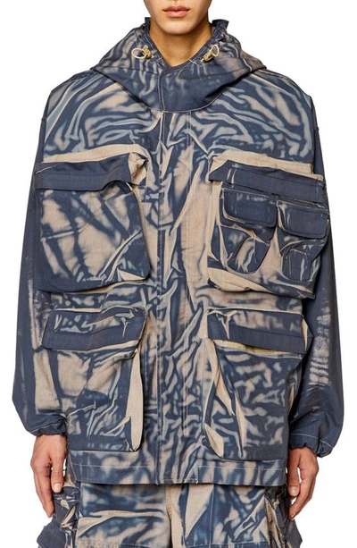 Diesel Cadmus Twill Jacket In Blue