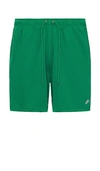 Nike Club Flow Mesh Athletic Shorts In Green/white