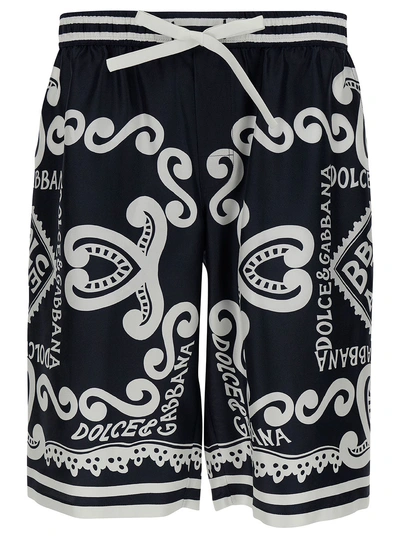 Dolce & Gabbana Marina Print Shorts In Multicolor