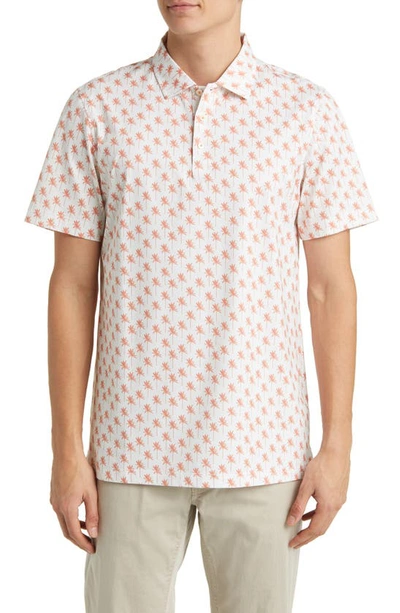 Bugatchi Victor Ooohcotton® Palm Print Polo In Chalk