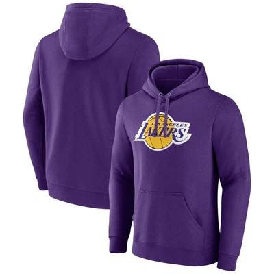 Fanatics Branded  Purple Los Angeles Lakers Primary Logo Pullover Hoodie