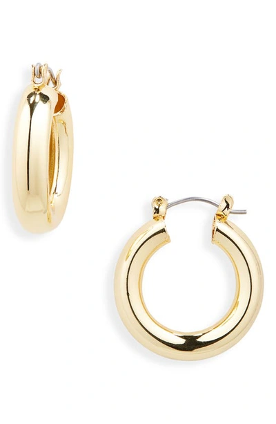 Bp. Bold Huggie Hoop Earrings In 14k Gold Dipped