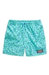 Vineyard Vines Kids' Chappy Crab Print Swim Trunks In Fish Out Of Water Green